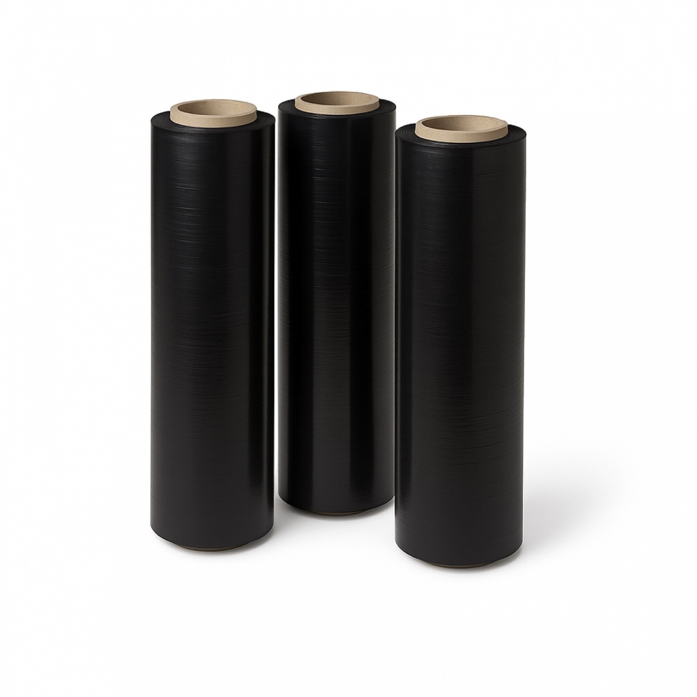 Ручная стрейч плёнка (20 мкм) чёрная