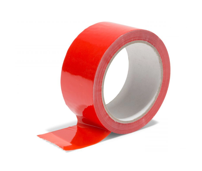 Цветной упаковочный скотч красный 48x47x50